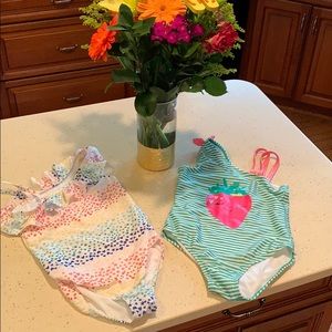 Gymboree One Shoulder Lot of Two Bathing Suits